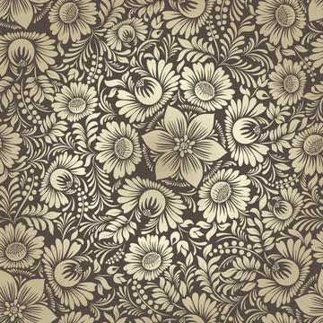 Seamless background baroque style Stock Illustration