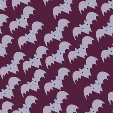 Seamless background with bats pattern Stock Illustration