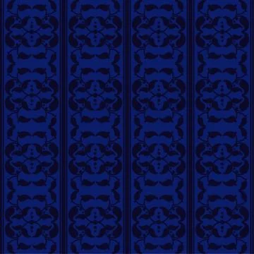 Seamless background with blue Muslim pattern. Stock Illustration
