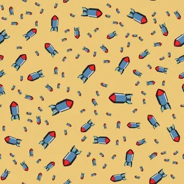 Seamless background bomb Stock Illustration