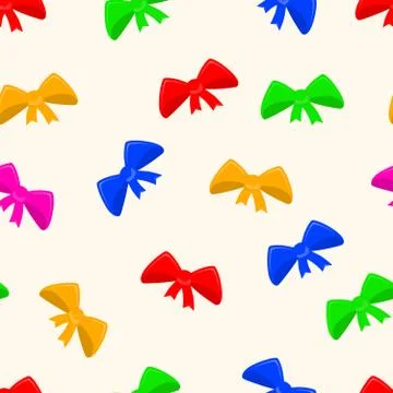 Seamless background with bows. Vector illustration. Stock Illustration