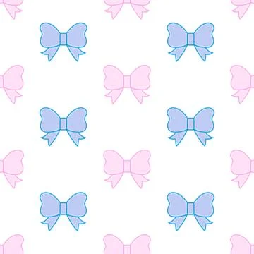 Seamless background with bows. Vector illustration. Stock Illustration