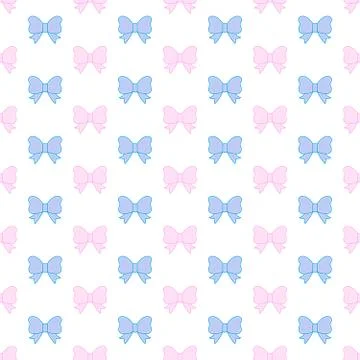 Seamless background with bows. Vector illustration. Stock Illustration