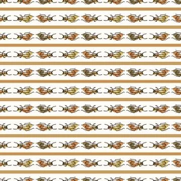 Seamless background bug gender neutral baby pattern. Simple whimsical minimal Illustrazione stock