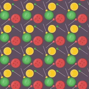 Seamless background with buttons and needles Stock Illustration