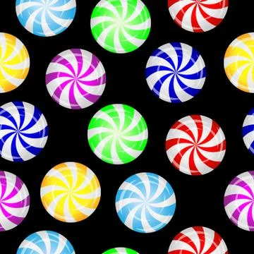 Seamless background with candies Stock Illustration