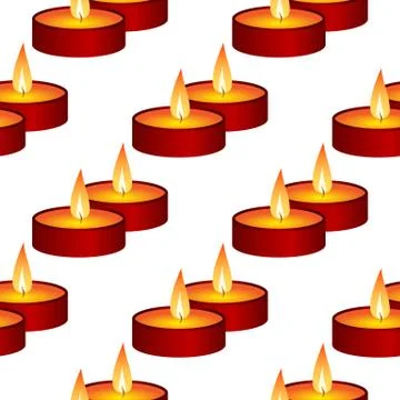 Seamless background from candles Stock-Illustration