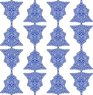 Seamless background with celtic embellishments Stock Illustration