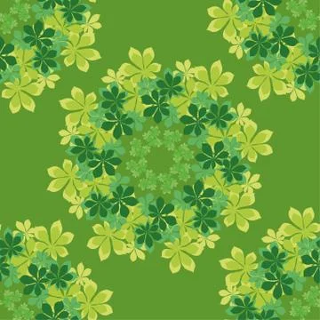 Seamless background, chestnut leaves Stock Illustration