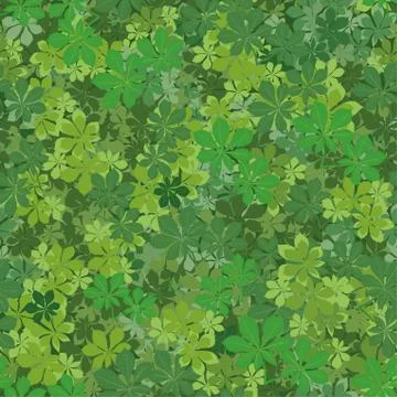 Seamless background, chestnut leaves Stock Illustration