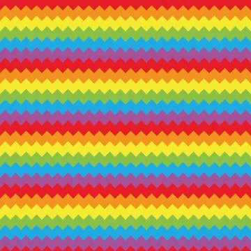 Seamless background chevron pattern in rainbow spectrum colors. Abstract vector Stock Illustration