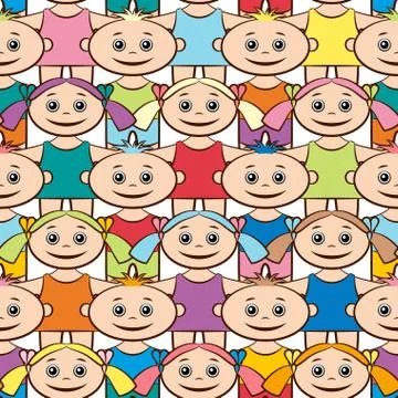 Seamless Background, Children Stock Illustration