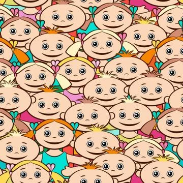 Seamless Background, Children Stock Illustration