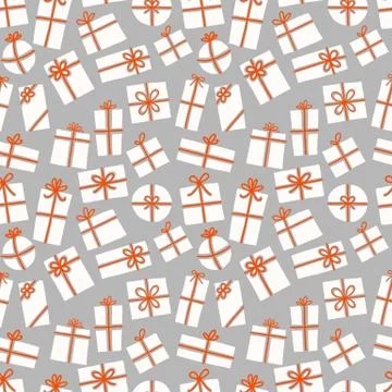 Seamless background with christmas gift boxes. Can be used for wallpaper Illustrazione stock