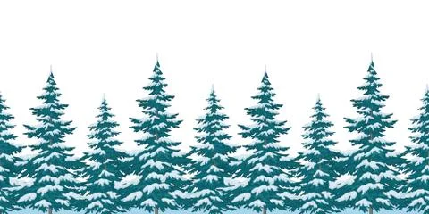 Seamless background, Christmas trees Stock Illustration