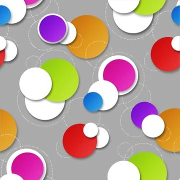 Seamless background with circular patterns Stock Illustration