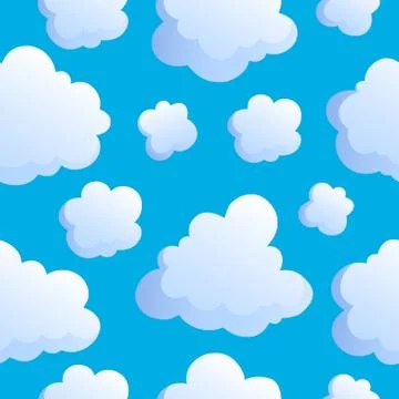 Seamless background with clouds  Stock Illustration