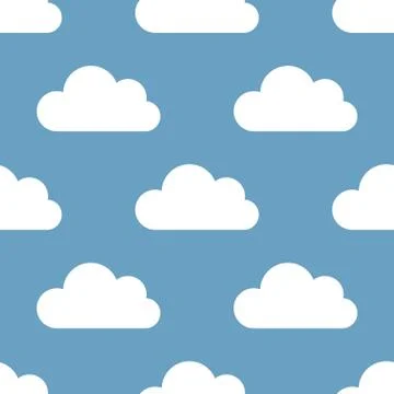 Seamless background, clouds. Stock Illustration