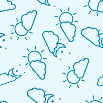 Seamless background with clouds. Vector illustration Stock Illustration