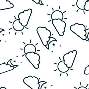 Seamless background with clouds. Vector illustration Illustrazione stock