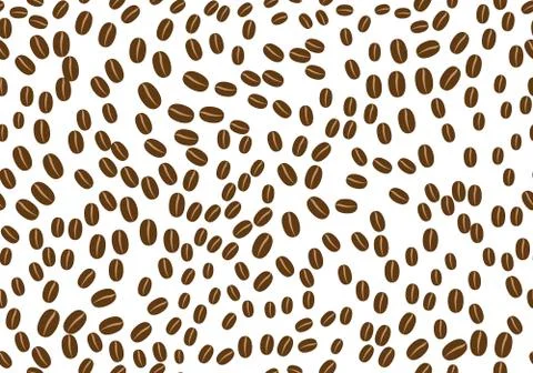 Seamless background with coffee beans Stock-Illustration