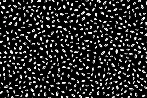 Seamless background with coffee beans. Vector illustration. 库存插图