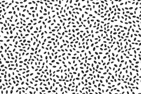 Seamless background with coffee beans. Vector illustration. Illustrazione stock