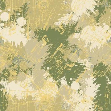 Seamless background of colored splashes and spots Stock Illustration