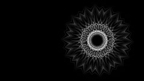 Seamless background of complex graphic flower (FULL HD) Video stock 80354753