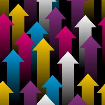 Seamless background composed of colorful arrows Stock-Illustration