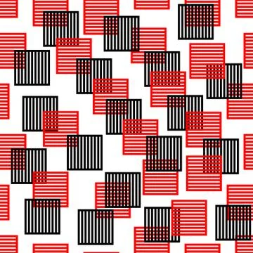 Seamless background composed of red and black squares Stock Illustration
