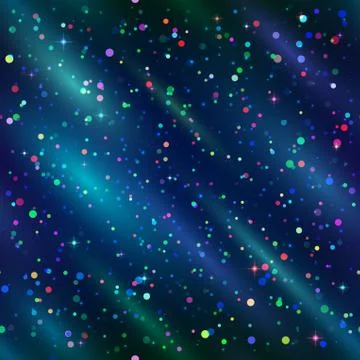 Seamless background, confetti in space Stock Illustration