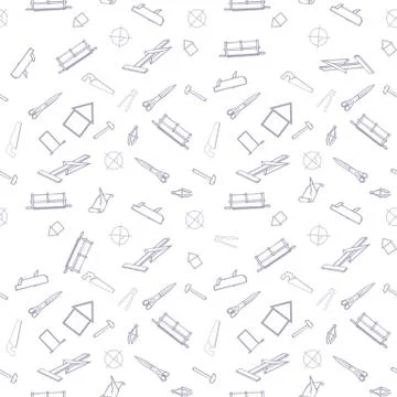 Seamless background from construction tools. Illustrazione stock
