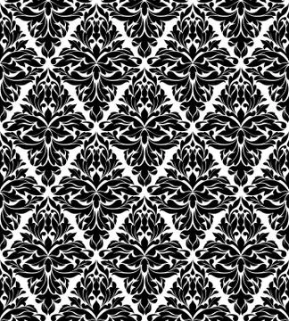 Seamless background in damask style Illustrazione stock