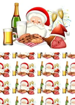 Seamless background design with christmas theme Stock Illustration