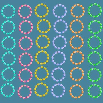 Seamless background design with colorful small stone circles Stock Illustration