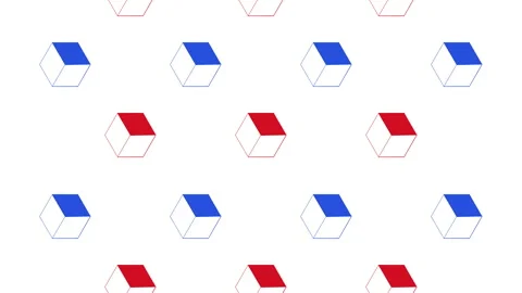 Seamless background design with cubes in 4k video. Stock Footage 147185627