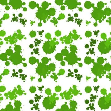 Seamless background design with green splash Stock Illustration