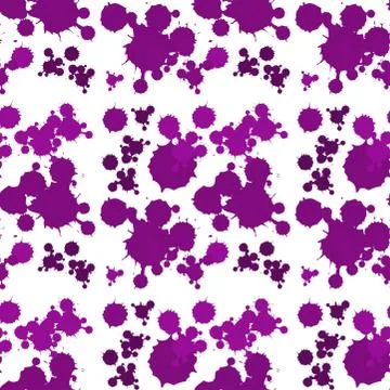 Seamless background design with purple splash Stock Illustration