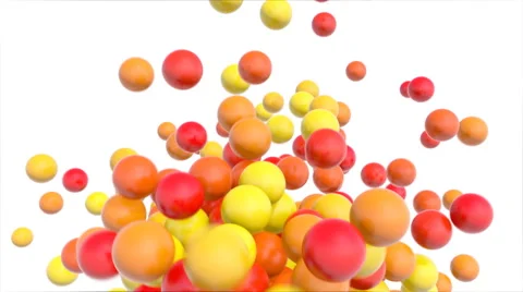 Seamless background of different red colored balls in abstract motion (FULL HD) Video stock 42039567
