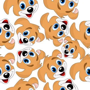 Seamless background with dogs Stock Illustration