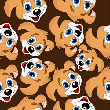 Seamless background with dogs Stock Illustration