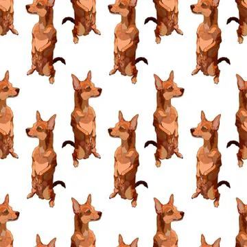 Seamless background with dogs Stock Illustration