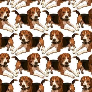 Seamless background with dogs Stock Illustration
