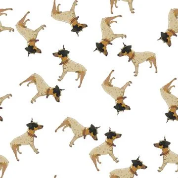 Seamless background with dogs Stock Illustration