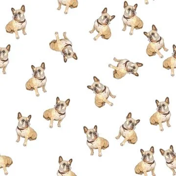 Seamless background with dogs Illustrazione stock