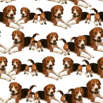 Seamless background with dogs Illustrazione stock