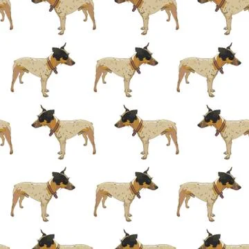 Seamless background with dogs Stock Illustration
