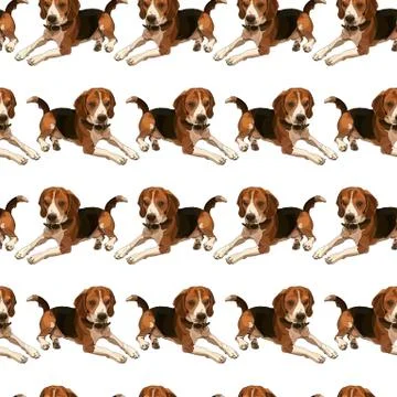 Seamless background with dogs Stock Illustration