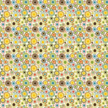 Seamless background with doodle circles Stock Illustration